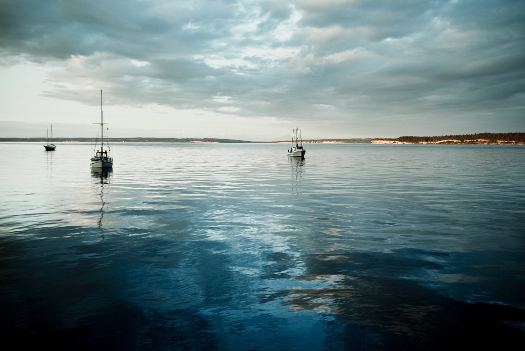 Boats Anchored for Evening